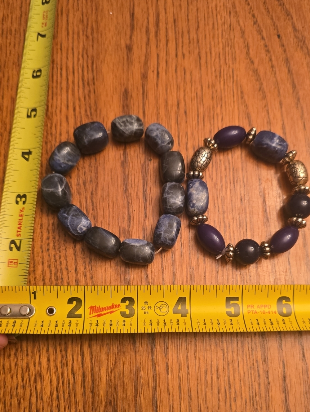 Handmade Blue Sodalite Stretch Bracelet - Unbranded